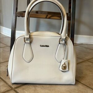 Calvin Klein White Satchel